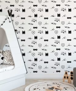 behang-kinderkamer-jongens-superhero-zwartwit-babykamer-stoer-superheldenshop