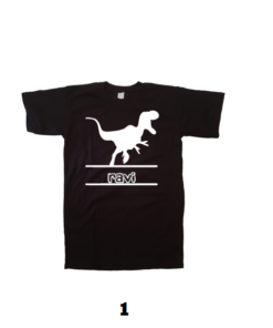 Alternative view of Baby shirt dinosaurus met naam