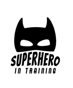 Strijkapplicatie superhero in training