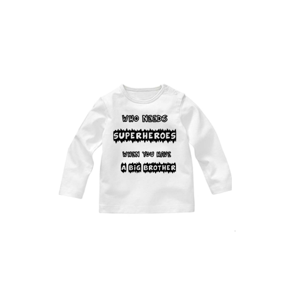 t-shirt who needs a superhero i got my brother - Afbeelding 4