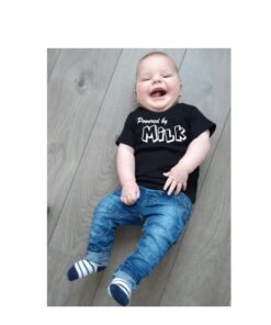 powered by milk baby shirt