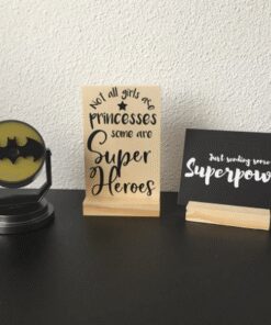 houten kaart not all girls are princesses some are superheroes