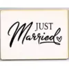 just married houten ansichtkaart woonkaart