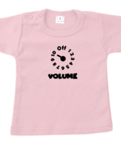 babytshirt volumeknop roze