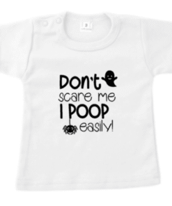 Alternative view of Tshirt baby don't scare me i poop easily