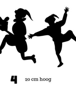 raamsticker zwarte piet 20cm