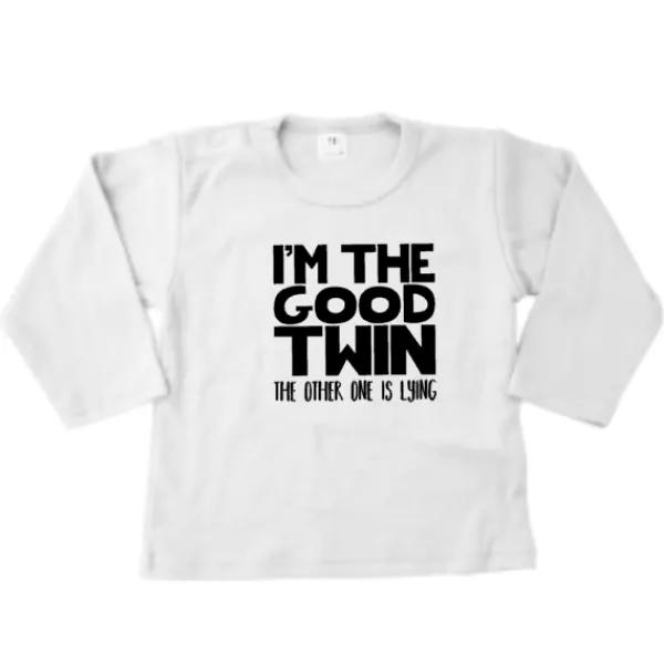 Kids shirt good twin cool twin - Afbeelding 2