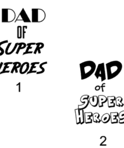 Strijkapplicatie Dad of superheroes