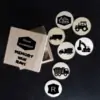 Houten auto en voertuigen memory in doosje
