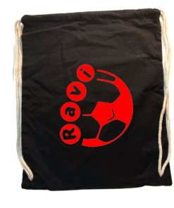 Alternative view of gymtas voetbal met naam