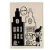 Houten kaart sinterklaashuisjes Lieverdeliefste