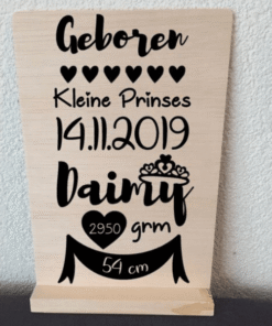 geboorte poster kleine prinses
