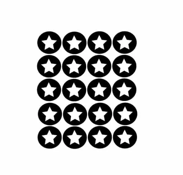 traktatie sticker ster