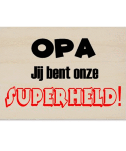 Alternative view of Houten kaart Jij bent onze superheld