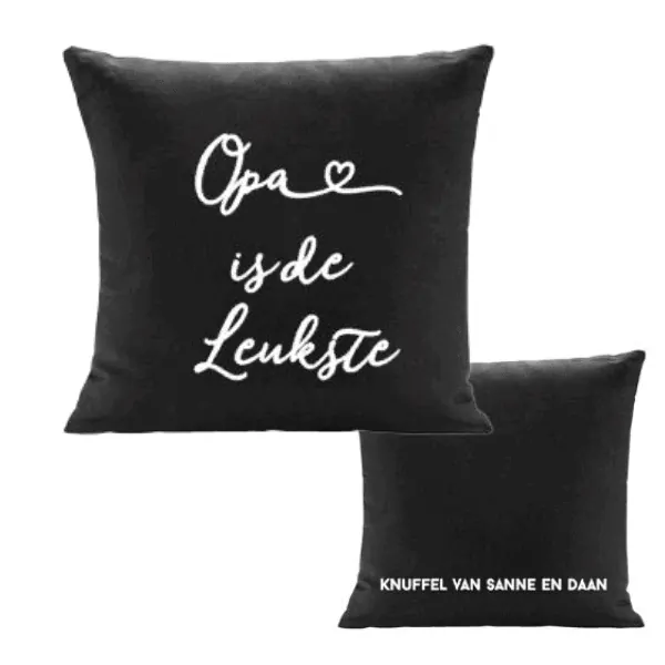 Kussenhoes Opa en Oma de liefste - Afbeelding 2