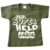 baby kinder tshirt Deze superheld is jarig