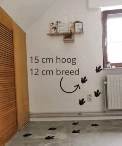 Alternative view of Muurstickers dino poot afdruk