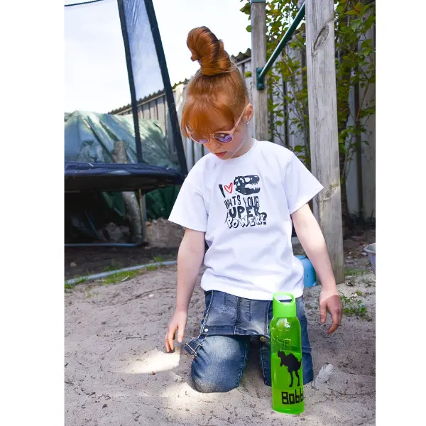 Kids shirt dino skelet i love dinosaurs - Afbeelding 2