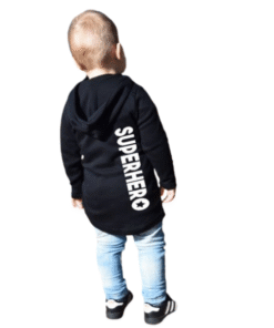 Lang vest hoodie baby kind superhero