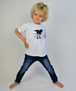 Alternative view of Kids shirt dinosaurus met naam
