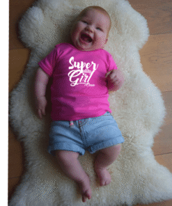 baby shirt supergirl weares a crown