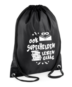 gymtas ook superhelden lezen graag